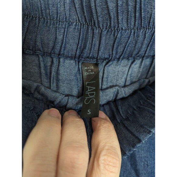 Lapis Maxi Skirt Womens Size S Blue Embroidered Chambray Western Flowy Rodeo New - Picture 7 of 13